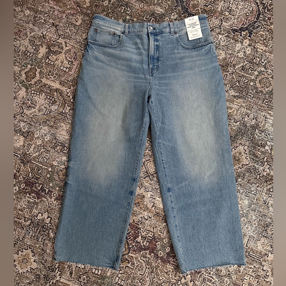 Madewell The Perfect Vintage Wide-Leg Crop Jean - Size 33 - NWT